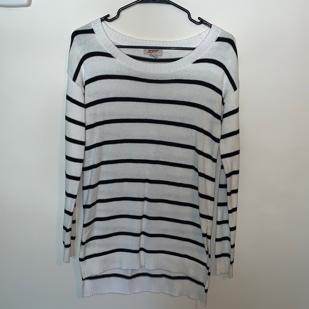 Black and white Striped sweater
